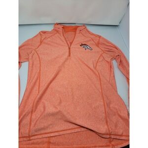 Denver Broncos Women's 1/4 Zip Moisture Wicking Pullover by Antigua Size Medium